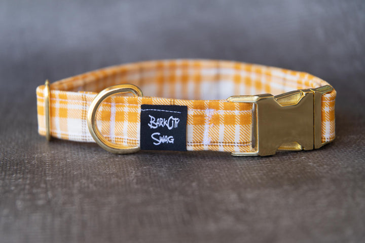 Gold Plaid Collar
