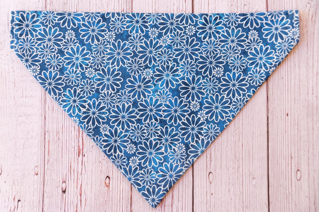 Blue Flower Power Bandana