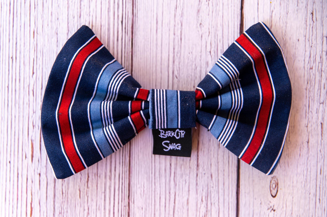 Classy Patriotic Stripes Bow