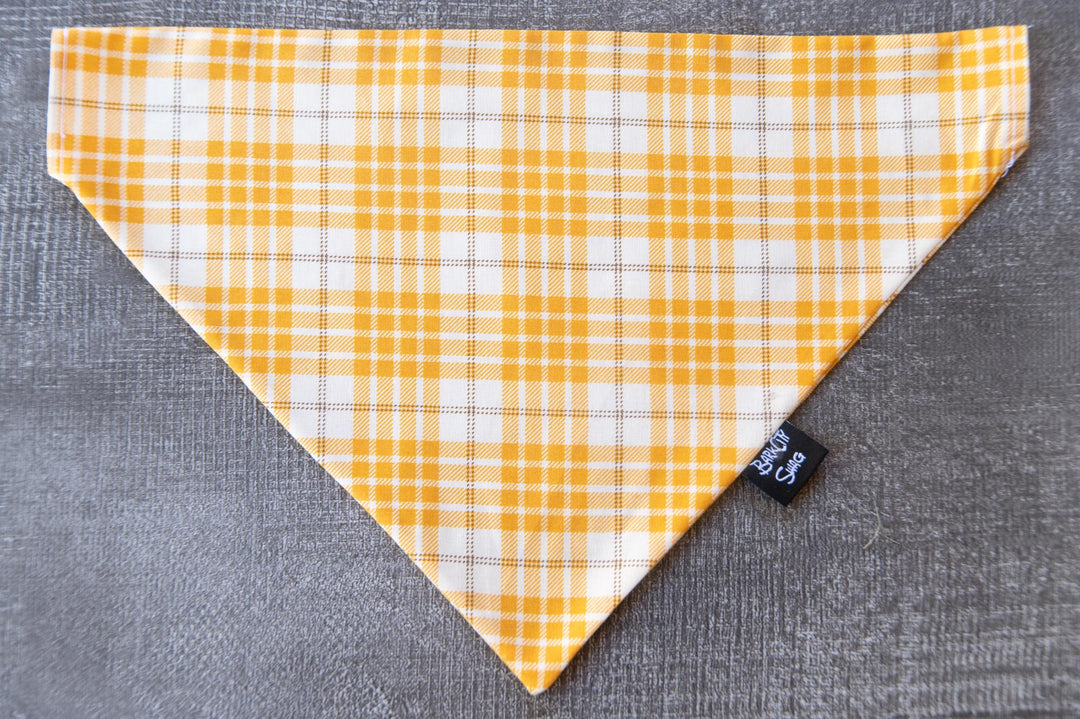 Gold Plaid Bandana