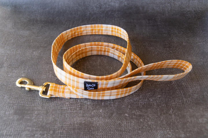 Gold Plaid Leash