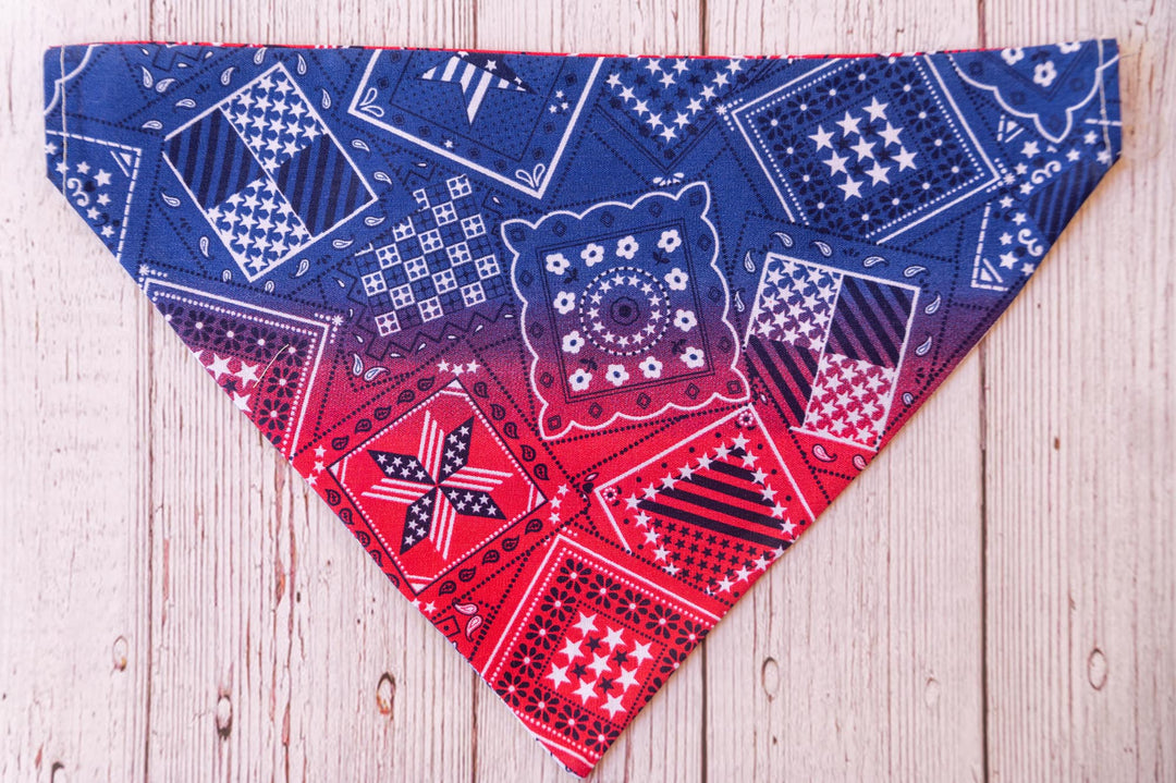 Red, White, and Blue Ombre Bandana