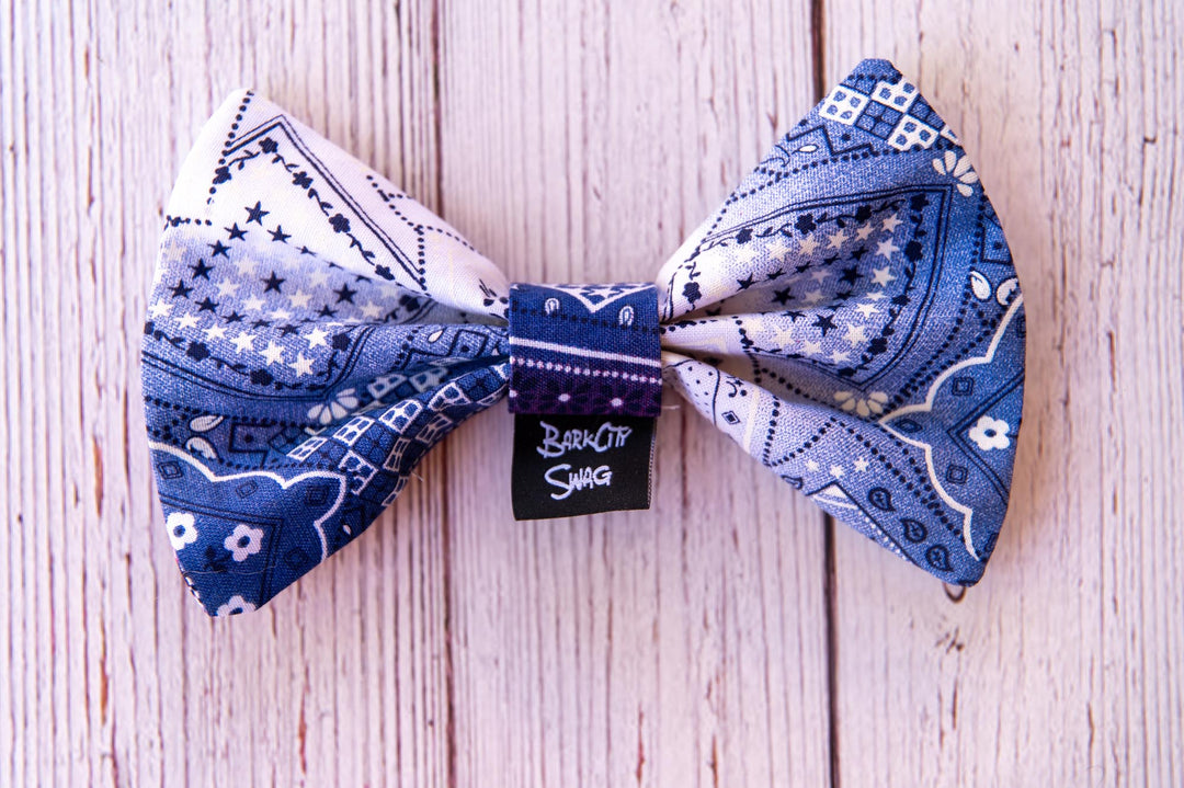 Red White and Blue Ombre Bow